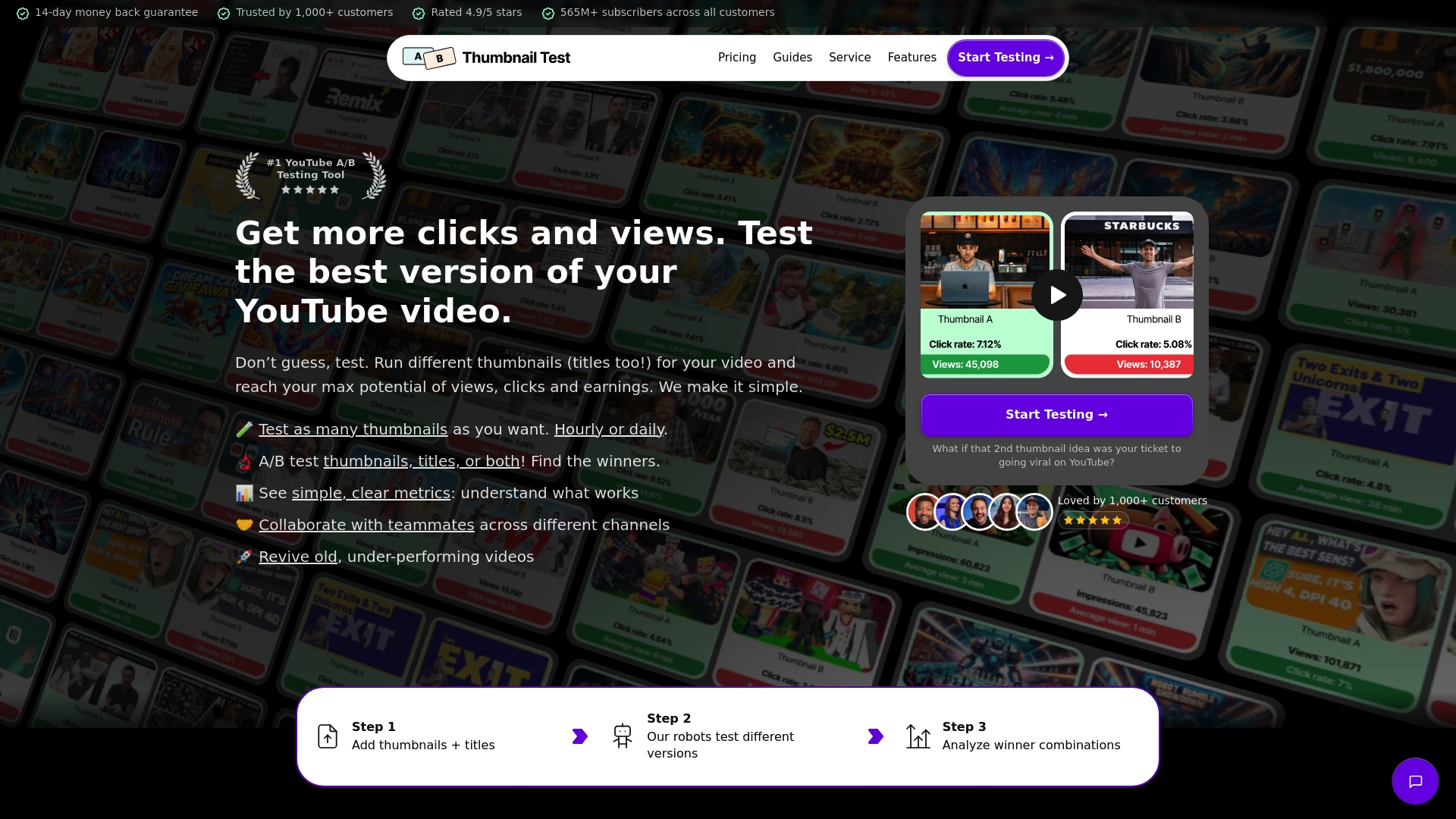 image of Thumbnail Test - Run A/B Tests for YouTube Videos