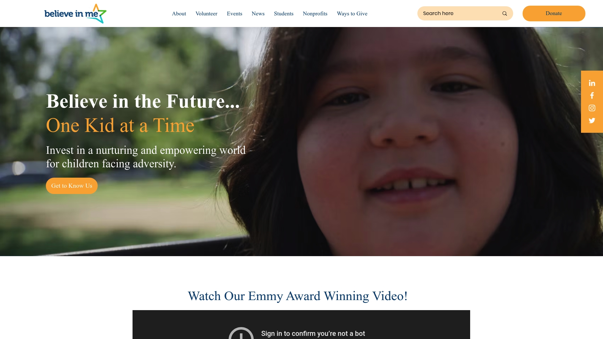 Children's Charities | Believe in Me | United States image
